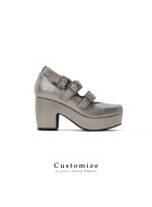 Iris Corolla Customize B Three-Buckle Chunky Platform Shoes(Reservation/3 Colours/Full Payment Without Shipping)